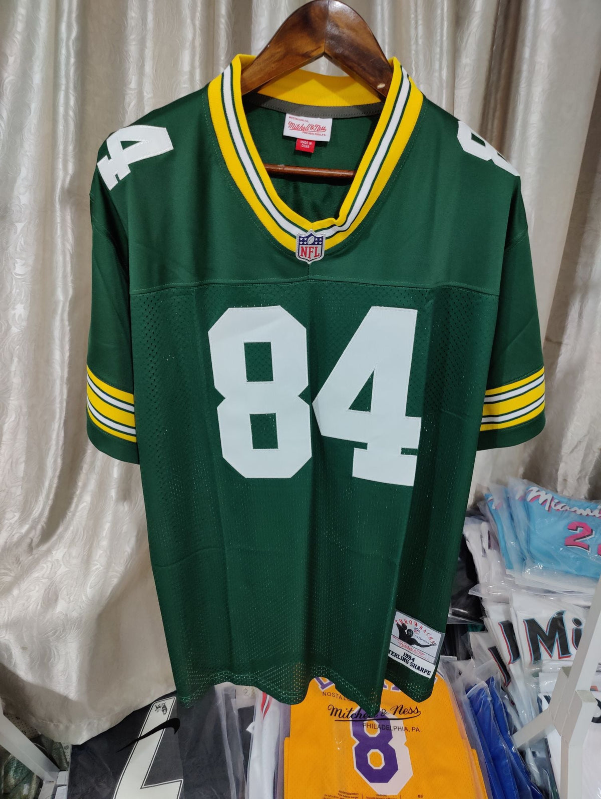 Jersey Green Bay Packers Mitchell & Ness Throwback Green